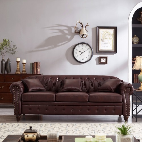 Chesterfield faux leather - faux, sofa