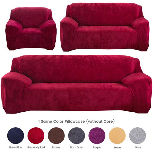 Stretch plush thick sofa - plush,
